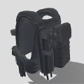 Black Tactical Vest With Multiple Pockets And Adjustable Straps For Outdoor Use 3d model