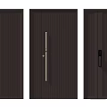 Modern Security Doors With Vertical Striped Design And Secure Lock Systems 3d model