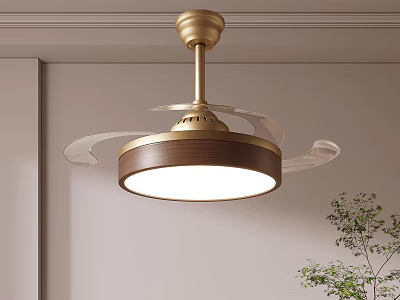 Elegant Modern Chandelier With Wooden Brass Frame And Warm Light For Interior Decor 3d model