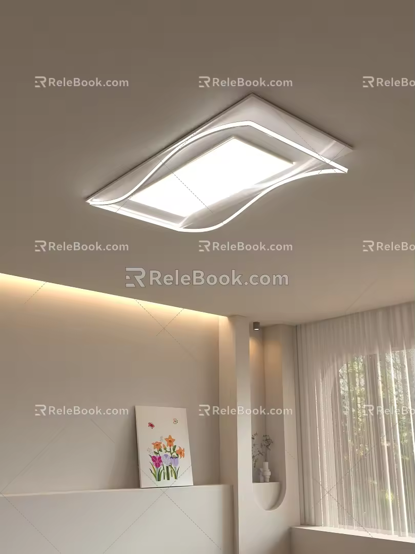 modern ceiling lamp 3d model