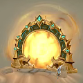 Space-Time Gate Sci-Fi Gate portal 3d model