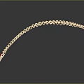 Gold Chain Necklace with Red Hexagonal Pendant for Fashion Accessory