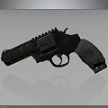 Vintage Revolver With Holed Metal Body And Cloth Wrapped Worn Grip