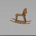 Handcrafted Wooden Rocking Horse With Classic Design And Smooth Edges For Childrens Play
