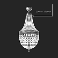 Elegant Crystal Chandelier Featuring Intricate Design and 750mm 350mm Dimensions