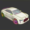 White Sports Car With Sleek Design Black Wheels And Red Brake Calipers