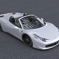 Sleek White Convertible Sports Car Parked Outdoor With Modern Building Background