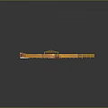 3D Model of White Elongated Structure With Yellow Circular Track on Orange Plane