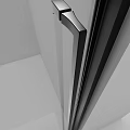 Modern White Bathroom Interior With Glass Shower Door And Sleek Countertop