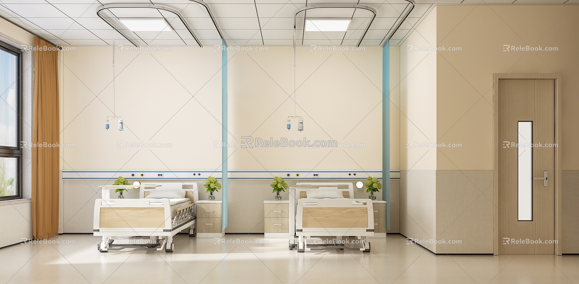 Modern Ward Hospital Ward 3d model