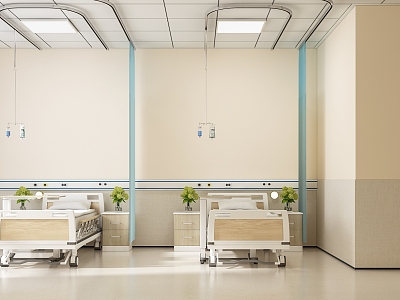 Modern Ward Hospital Ward 3d model