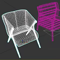 Modern Gray Fabric Chairs with Wooden Frame and Metal Legs Design
