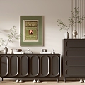 Black Cabinet Whole Cabinet Sideboard Cabinet Balcony Cabinet Locker Entrance Cabinet 3d model