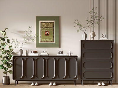 Black Cabinet Whole Cabinet Sideboard Cabinet Balcony Cabinet Locker Entrance Cabinet 3d model