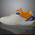 White Orange Blue WINGON Sneakers with Casual Design and Comfortable Sole