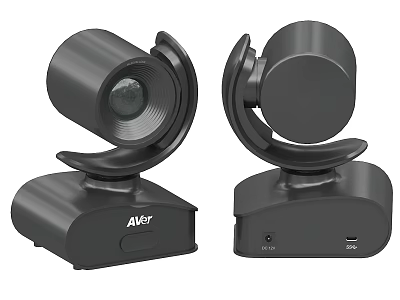 AVer Black Dual Digital Web Cameras With Adjustable Mount For Video Conference 3d model