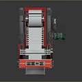 Modern lathe machine tool lathe machining turning 3d model
