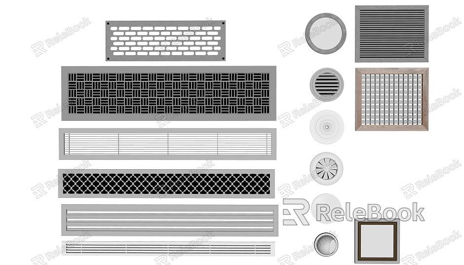 Modern air outlet air conditioning outlet model