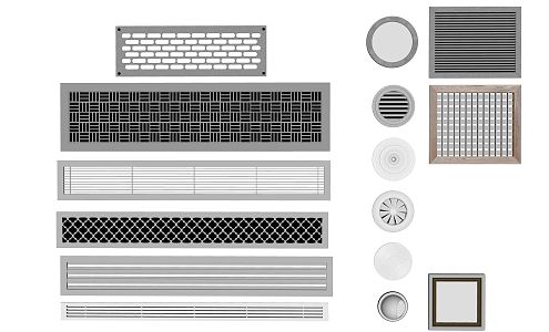 Modern air outlet air conditioning outlet 3d model