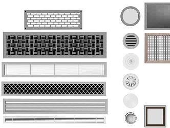 Modern air outlet air conditioning outlet 3d model