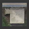 Concrete Base Structure With Iron Fence Green Grass And Surrounding Soil