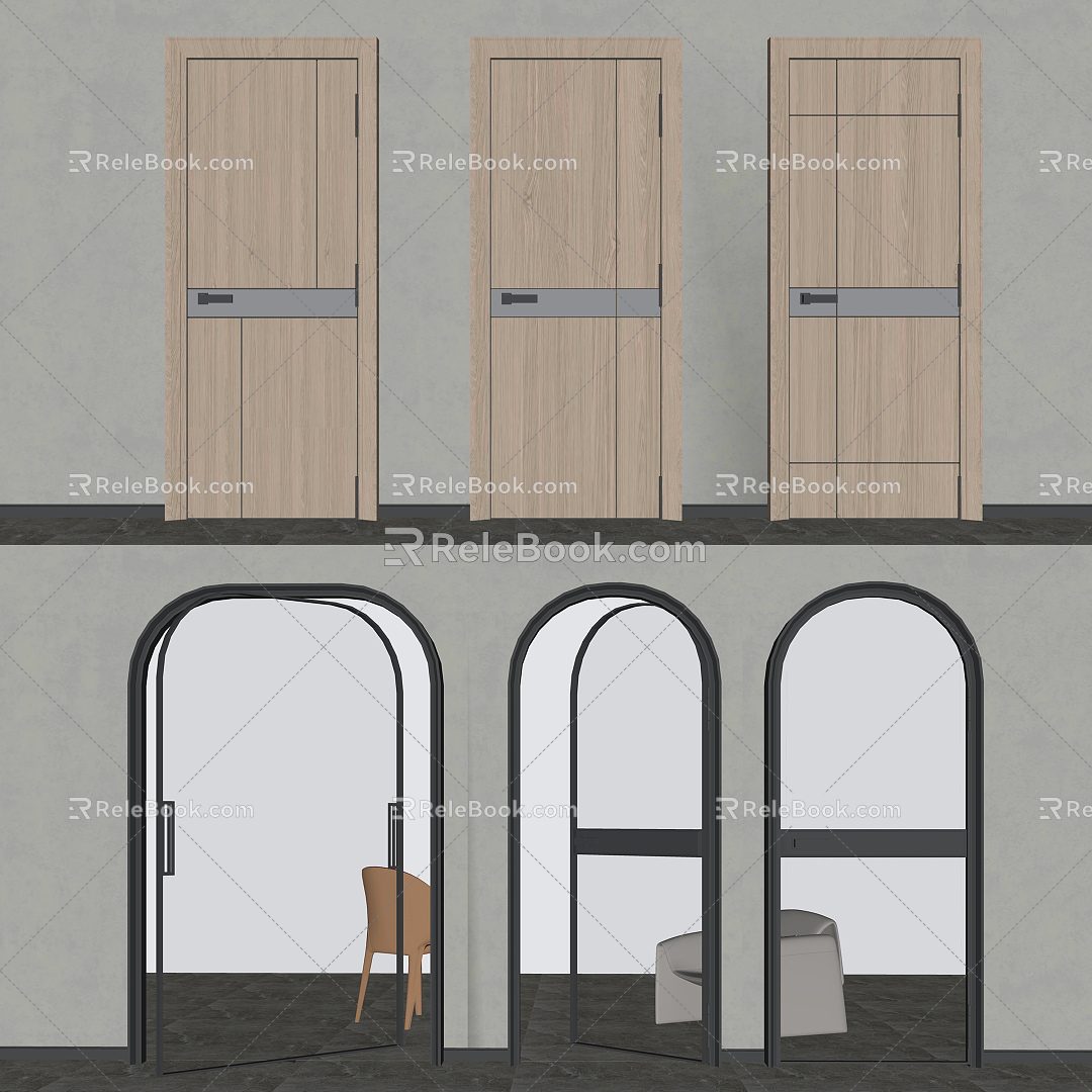 Modern swing door combination model