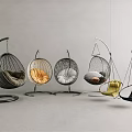 Modern Leisure Chairs With Rattan Weave Metal Frame And Comfortable Cushions Multiple Styles