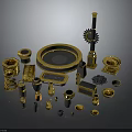 Stylish Gold And Black Decorative Household Items For Home Accessories