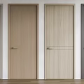 Modern Interior Swing Doors With Wooden Texture And Diverse Neutral Colors