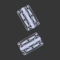 Durable Golden Metal Hinges For Cabinet Doors With Screw Holes And Polished Surface