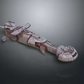 Detailed 3D Sci Fi Spaceship Model With Futuristic Structure And Design