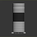 Modern Silver Equipment Design With Panels Display Screen And Base Support Feet