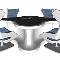 Modern Chess Table and Chair Chess Table and Chair Mahjong Table 3d model