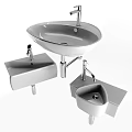 Modern Bathroom Sinks With Different Shapes Above Counter And Faucets