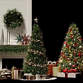 Christmas Decorative Living Supplies Including Trees Wreath Gifts Candles And Lanterns