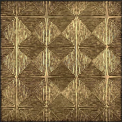 Gold Background Wall With Square Grid And Intricate Spiral Patterns Design 3d model