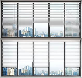 Modern venetian blinds office blinds 3d model