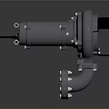 Shiny Metal Industrial Mechanical Component With Flange Connection And Bolted Design
