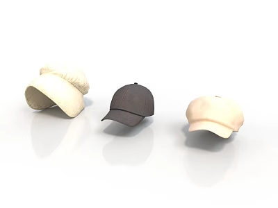 Stylish Hats In Various Colors And Styles For Daily Use And Fashion 3d model