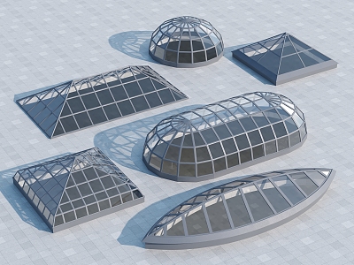 Skylight of lighting well 3d model