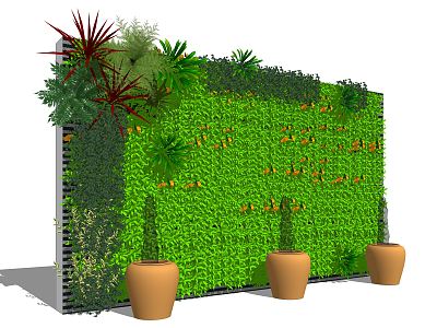 Modern plant wall landscape green plant wall model