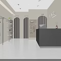 Modern Minimalist Clothing Store Interior With Mannequins Display Racks And Cozy Rest Lounge Space