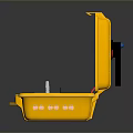 Yellow Open Toolbox with Internal Accessories Cables and Storage Box for Household Supplies