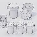 Modern bucket storage bucket 3d model