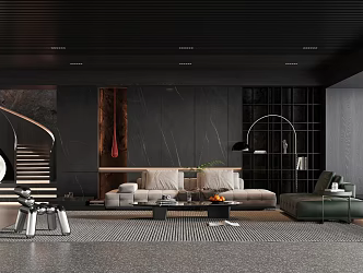 modern living room 3d model