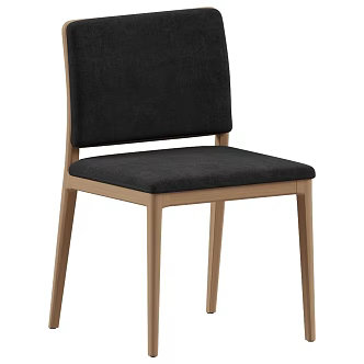 Annud Modern Minimalist Chair Fabric Dining Chair Solid Wood Dining Chair Nordic Dining Chair 3d model