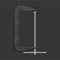 Metal C Clamp Tool With Screw Rod And Handle For Workshop Use