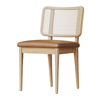 Modern leisure chair rattan single chair 3d model