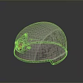 Military Tactical Helmet With Camouflage Pattern Mesh Texture And Yellow Insignia Design