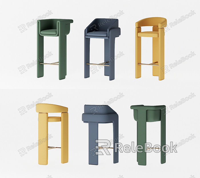 Modern Bar Chair Bar Chair Combination model